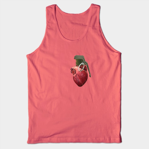 Heart Grenade Tank Top by at1102Studio